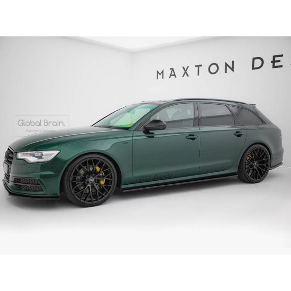 アウディ A6 C7 Sライン 前期 / S6 アバント サイド スカート カバー スポイラー