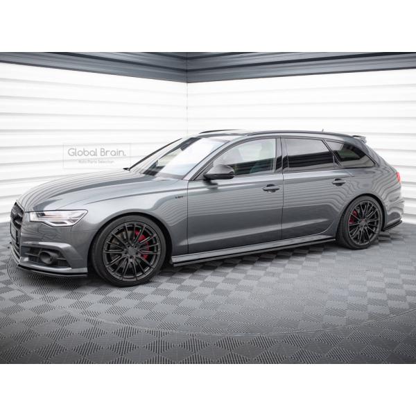 アウディ A6 C7 Sライン / S6 後期 サイド スカート カバー スポイラー