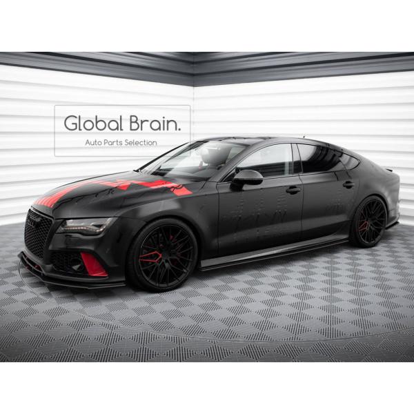 アウディ A7 4G RS7 ルック フロント リップ スポイラー レーシング