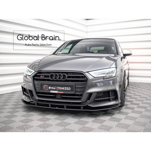 アウディ A3 8V 後期 Sライン / S3スポーツバック フロント リップ スポイラー レーシン...