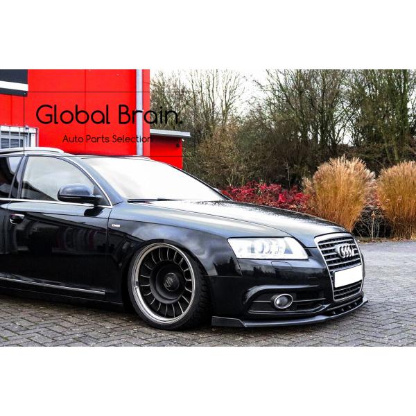 アウディ A6 4F Sライン 後期 フロント リップ スポイラー +ウィングレット