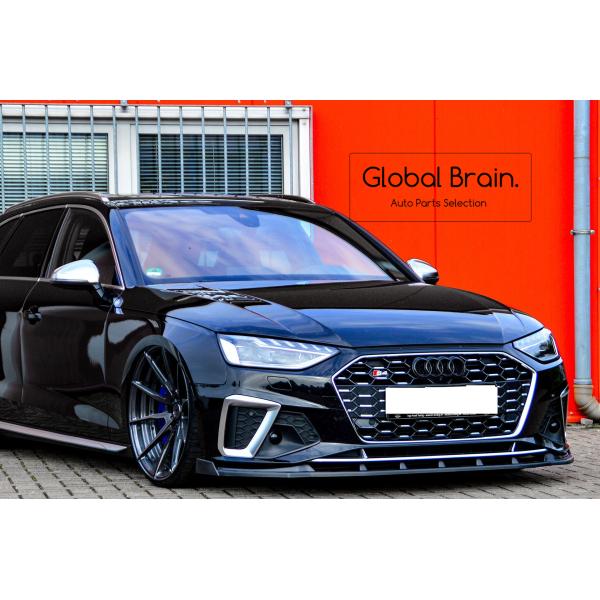 アウディ A4 B9 後期 B9.5 Sライン /S4 フロント リップ スポイラー+ ウィングレッ...