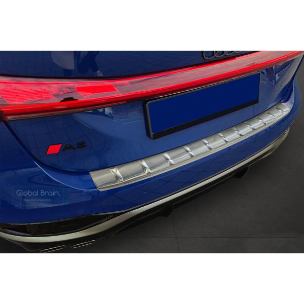 アウディ A5 B10 アバント リア バンパー プロテクター ガード シルバー