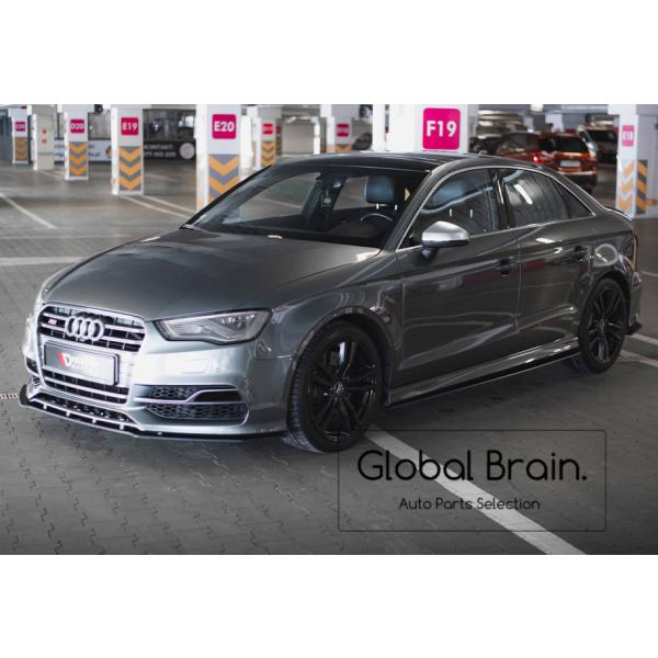アウディ S3 8V 前期 / A3 8V Sライン セダン フロント リップ スポイラー レーシン...