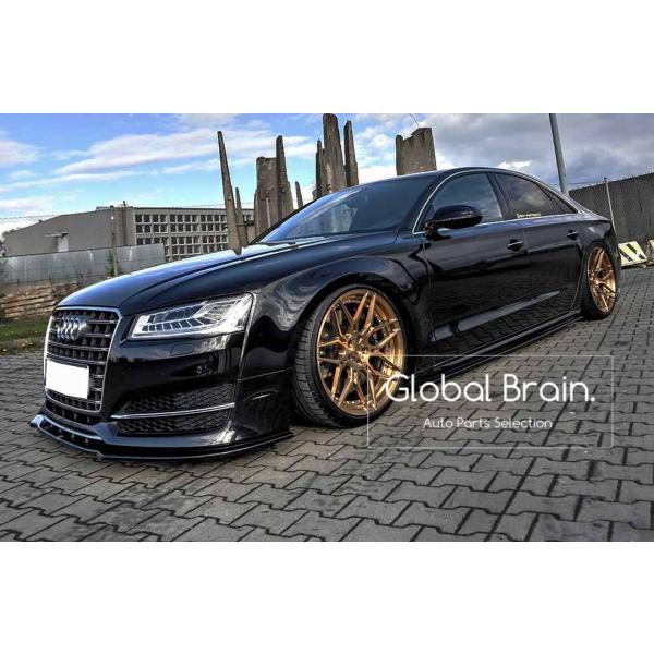 アウディ S8 D4 フロント バンパー リップ スポイラー