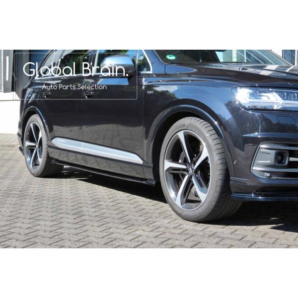 アウディ SQ7 Q7 Sライン サイド スカート カバー スポイラー
