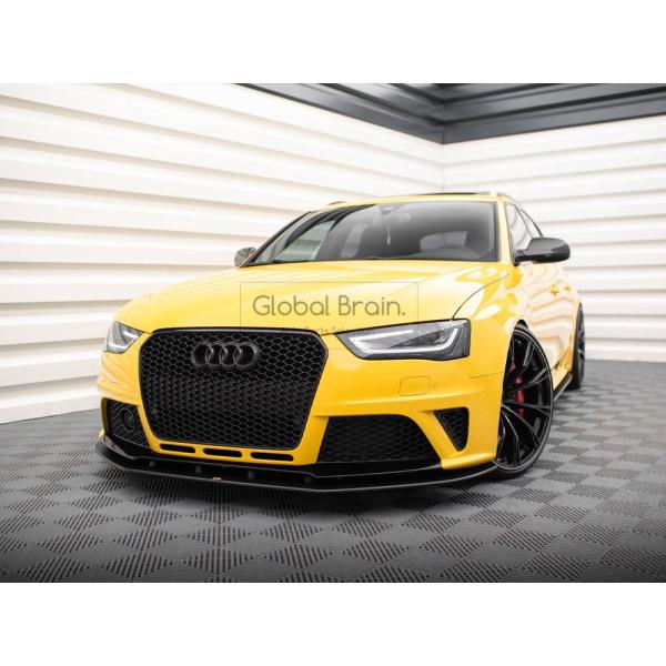 アウディ RS4 B8 後期 フロント リップ スポイラー レーシング