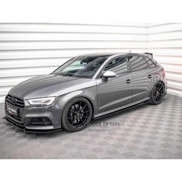 アウディ S3 / A3 8V Sライン 後期 スポーツバック サイドスカート カバー スポイラー