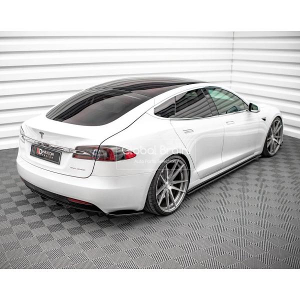 2016- テスラ モデルS 後期 サイド スカート カバー スポイラー
