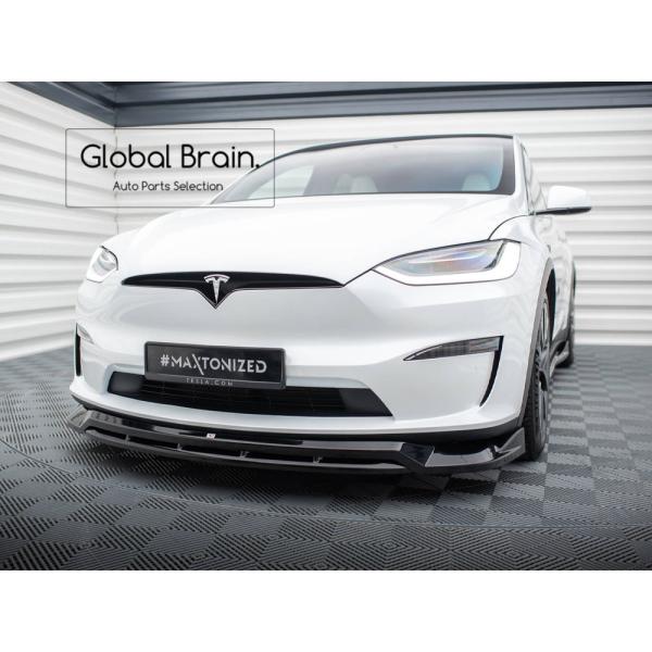 2023- テスラ モデル X 後期 フロント リップ スポイラー V1