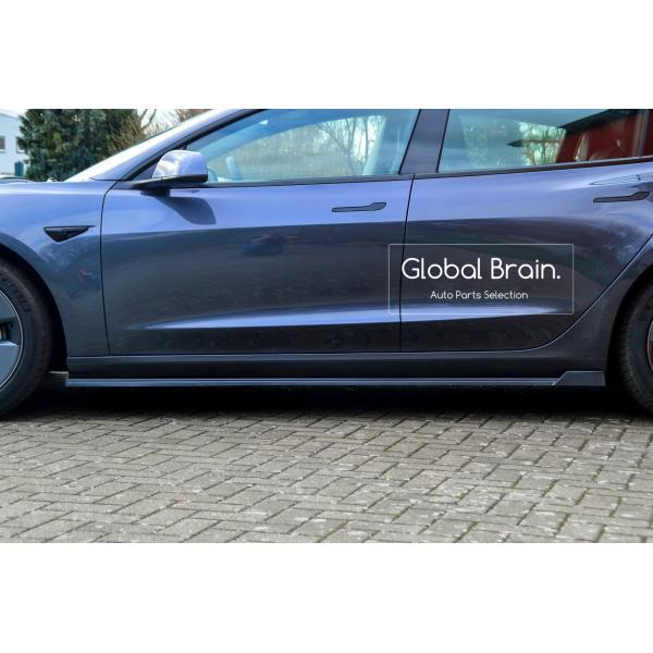 テスラ モデル 3 サイド スカート ディフューザー+ ウィングレット