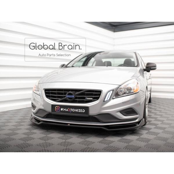 ボルボ V60 T4 Rデザイン 前期 フロント リップ スポイラー V2