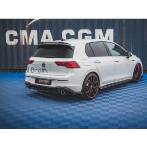 フォルクスワーゲン ゴルフ 8 GTI リア サイド スプリッター スパッツ スポイラー｜globalbrain