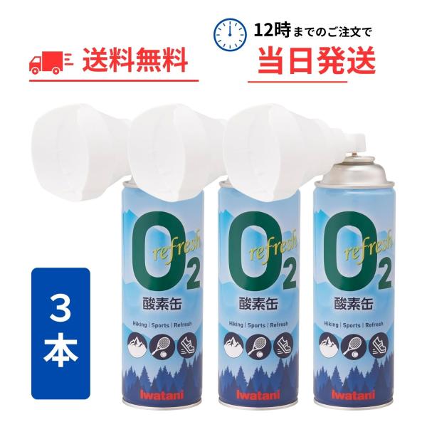 【3本セット】酸素缶 イワタニ Iwatani 岩谷 リフレッシュ酸素缶 まとめ買い 3本