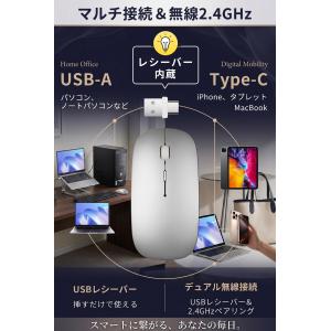 ワイヤレスマウス 無線 静音 極薄デザイン U...の詳細画像2