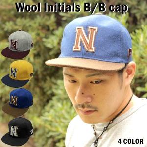 ベースボールキャップ　イニシャルキャップ　ウール地使用　B/Bキャップ 　CAP　帽子　メンズ　レディース