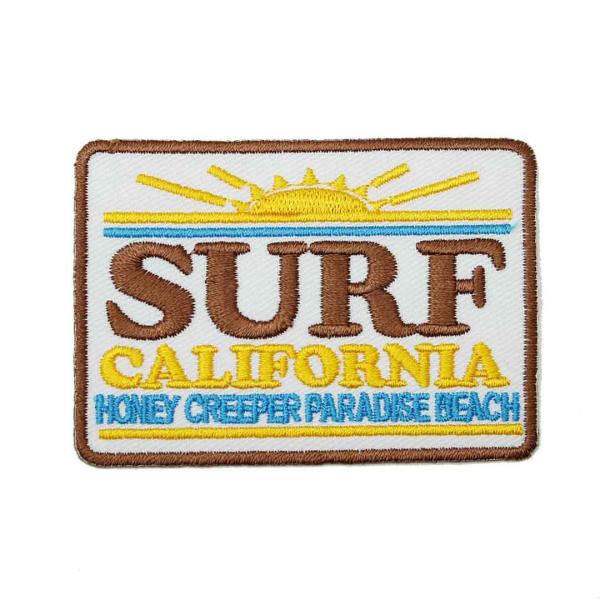 ワッペン アイロン SURF CALIFORNIA アメリカ アップリケ わっぺん アイロンで簡単貼...