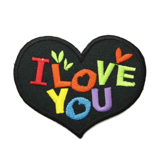 ワッペン アイロン I LOVE YOu ハート アップリケ わっぺん wappen アイロンで簡単...