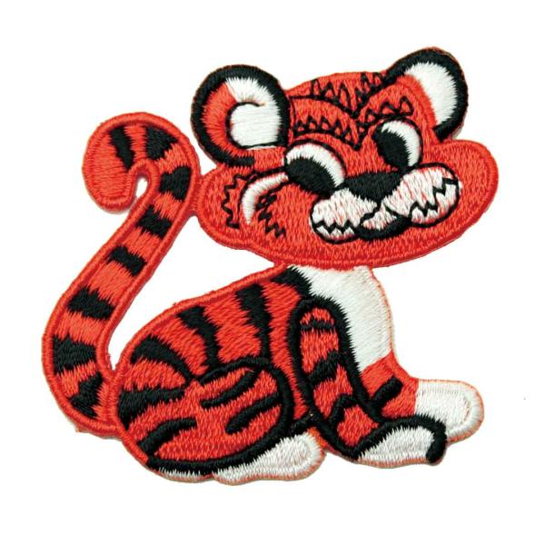 ワッペン タイガー 虎 トラ 寅 キャラクター動物 アップリケ わっぺん アイロンで簡単貼り付け