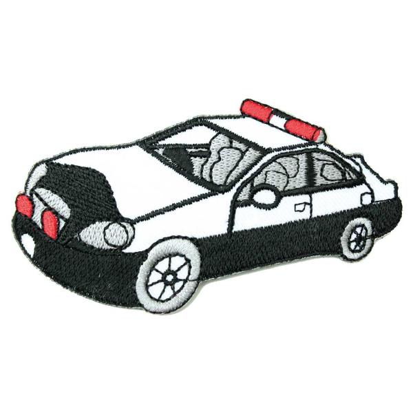ワッペン アイロン パトカー 車 POLICE 乗り物 警察 アップリケ わっぺん wappen ア...