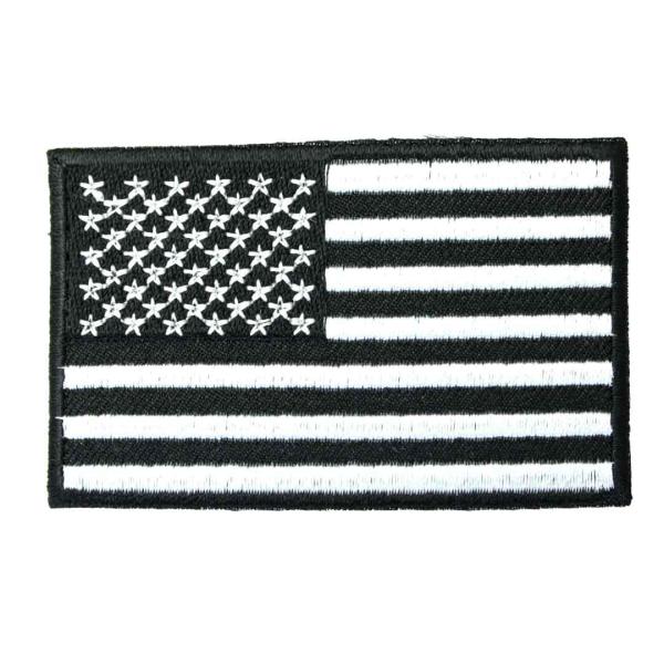 ワッペン アイロン アメリカ国旗 USA 合衆国旗 グレー ブラック 星条旗 アップリケ わっぺんw...