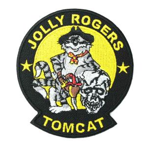 ワッペン アイロン TOM CAT ミリタリー CAT ネコ トムキャット ドクロ JOLLY ROGERS アップリケ わっぺんwappen アイロンで簡単貼り付け