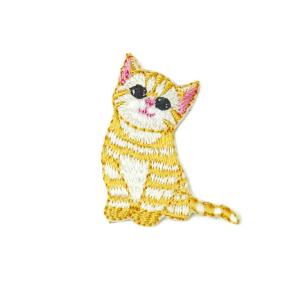ワッペン アイロン ミニサイズ ネコ CAT 猫 動物 キャット アップリケ わっぺん 小さい アイロンで簡単貼り付け｜globalmarket