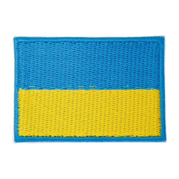 ワッペン アイロン ウクライナ Ukraine 宇克蘭 戦争反対 フラッグ 国旗 Flag Mサイズ...