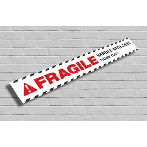バイク 車 アウトドア用 防水加工ステッカー取扱い注意のFragile 2枚セット