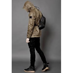 Saturday Eleven シックなオールブラックStyle WORKMAN Bスリングバッグ ボディーバッグ メンズ