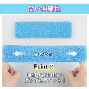 ヘッドバンド ヘアバンド 汗止め ランニング ...の詳細画像4
