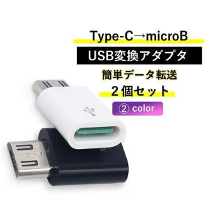 Type-C Micro USB 変換アダプタ 2個セット 安い マイクロb タイプC 変換コネクタ 変換器 充電 データ転送 Android iphone