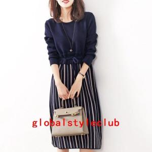 ドッキングワンピース 40代 通勤 オフィス ひざ丈の商品一覧 通販 Yahoo ショッピング