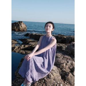 夏ワンピース ノースリーブ ゆったり リゾート...の詳細画像1