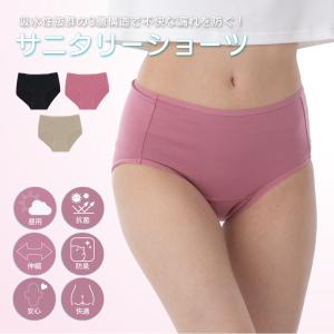 3層構造 抗菌防臭【エアーフィット吸水ハイウエストショーツ】美尻 インナー 吸水 抗菌 伸縮 漏れ安心 快適 広範囲クロッチ内蔵