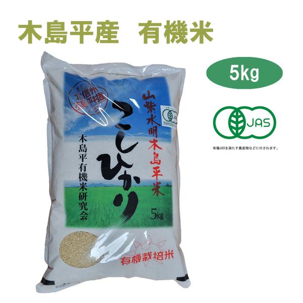 令和5年産 こしひかり 5kg 有名ブランド 木島平産 丸山さん家の無農薬 有機栽培米（JAS認定）...