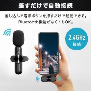 ピンマイク ワイヤレス ワイヤレスマイク スマ...の詳細画像1
