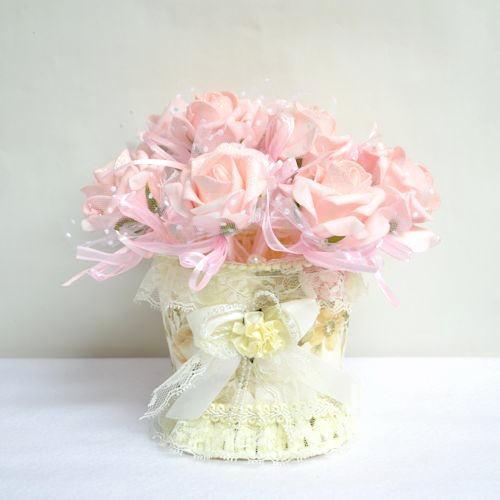 ピンクローズ ボールペン バラブーケ フラワーペン ♪6本セット♪