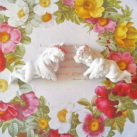 天使の置物 コーナー用 夢見るエンジェル 祝福の天使 ♪2点セット♪