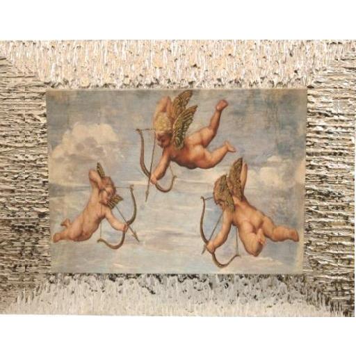 天使アート 絵画 イタリア製 額絵 弓矢エンジェル