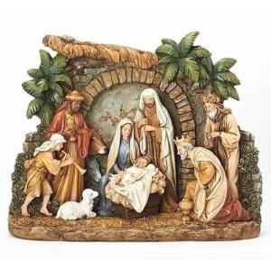 イエスキリストご降誕の置物 ヴィンテージ風 クリスマスツリー型