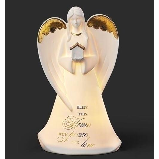 天使のナイトライト 間接照明 LEDライト付き 「この家を祝福してください」エンジェル