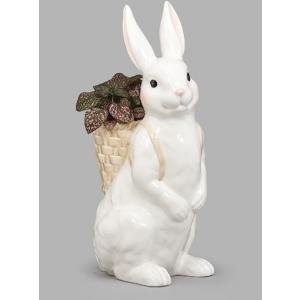 バニー・バスケット・バックパック・プランター うさぎとリュック型バスケット型 花器