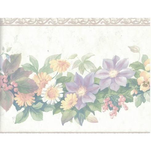 トリムボーダー フラワーガーランド 壁紙ボーダー