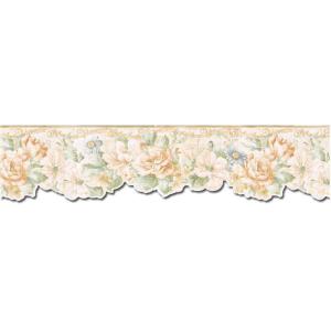 トリムボーダー フローラル パステルローズ ダイカット壁紙ボーダー 全２色