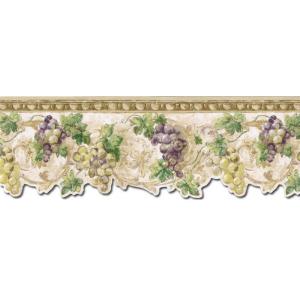 トリムボーダー 葡萄柄 グレープの房 ダイカット壁紙ボーダー