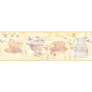 トリムボーダー ティータイム ｗ/プチローズ 壁紙ボーダー