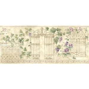トリムボーダー グレープヴァイン＆アイビー ゲート 壁紙ボーダー