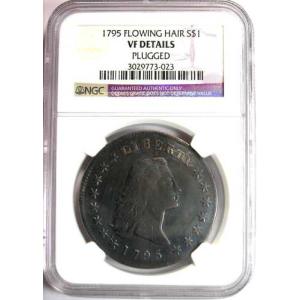 1795年フローイングヘア銀貨($1) - N...の詳細画像4