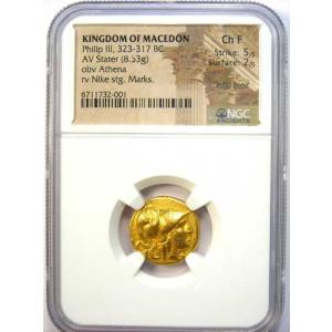 フィリップ3世金貨 AVスタテル ギリシャ・マ...の詳細画像4